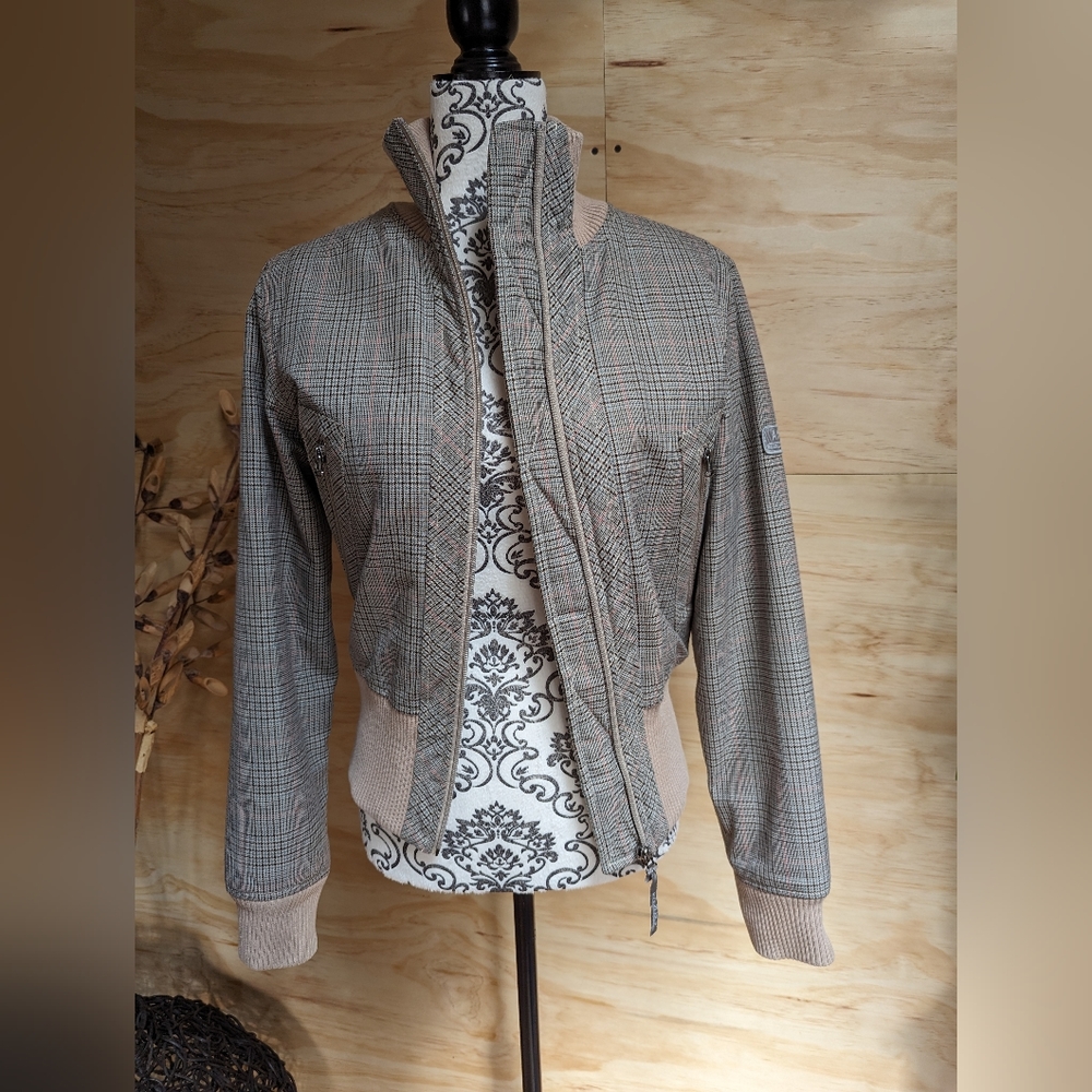 Y2K Anky bomber style Plaid Jacket